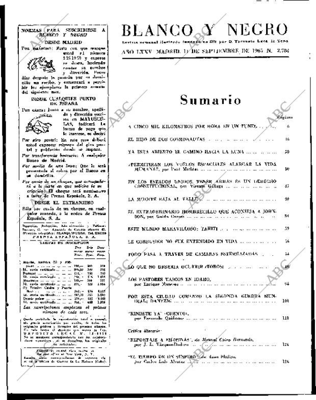 BLANCO Y NEGRO MADRID 11-09-1965 página 19