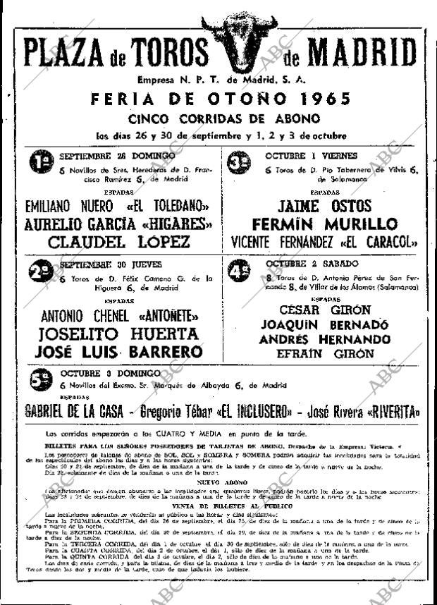 ABC MADRID 14-09-1965 página 34