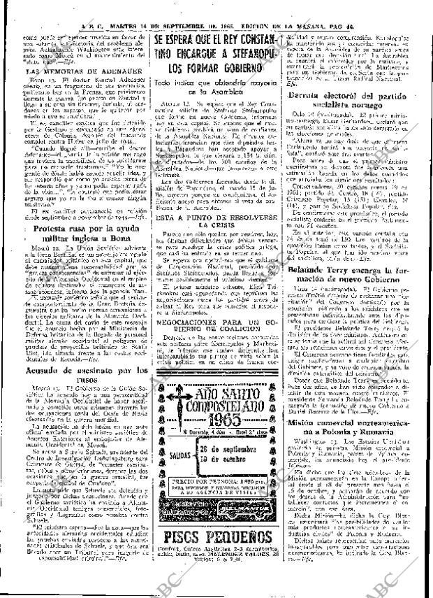 ABC MADRID 14-09-1965 página 46