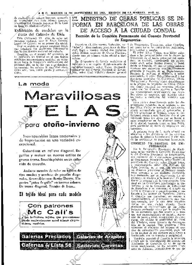 ABC MADRID 14-09-1965 página 55