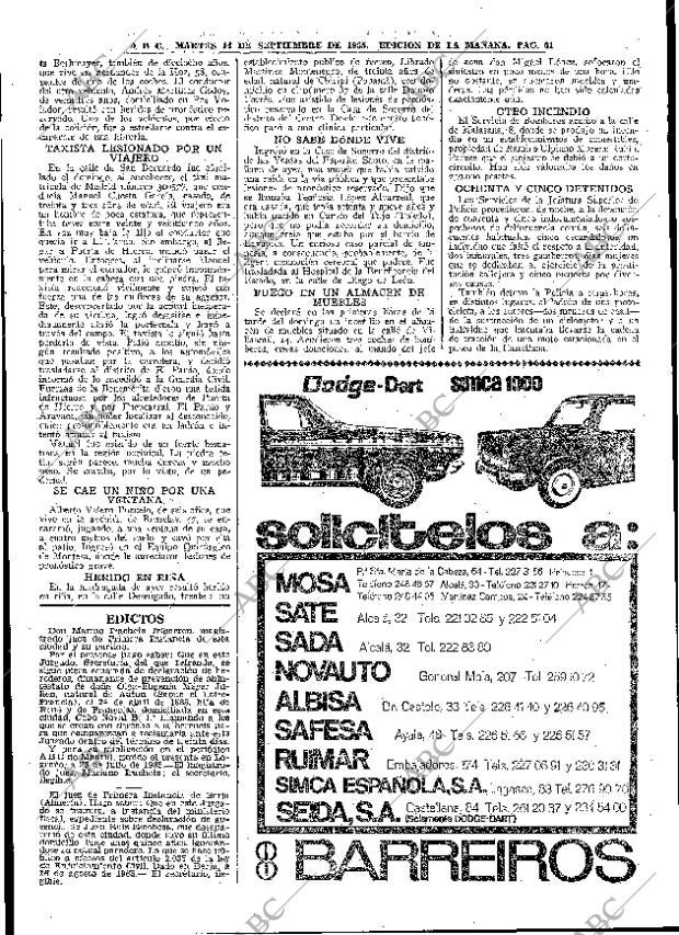 ABC MADRID 14-09-1965 página 61