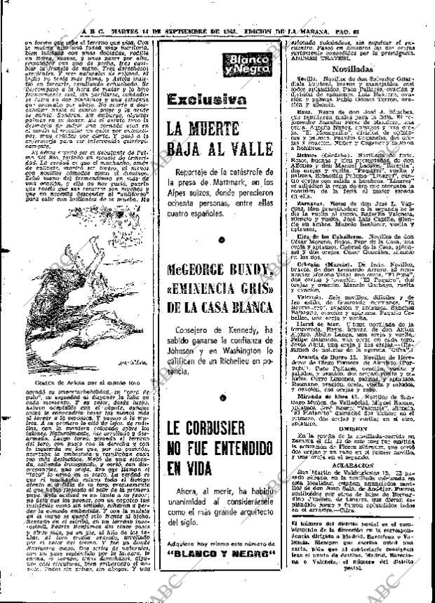 ABC MADRID 14-09-1965 página 68