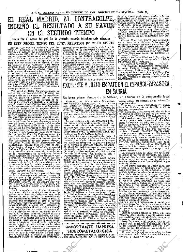 ABC MADRID 14-09-1965 página 71