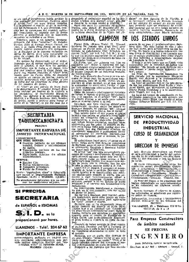 ABC MADRID 14-09-1965 página 76