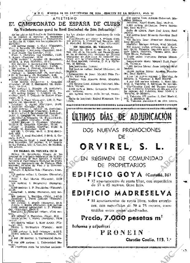 ABC MADRID 14-09-1965 página 77