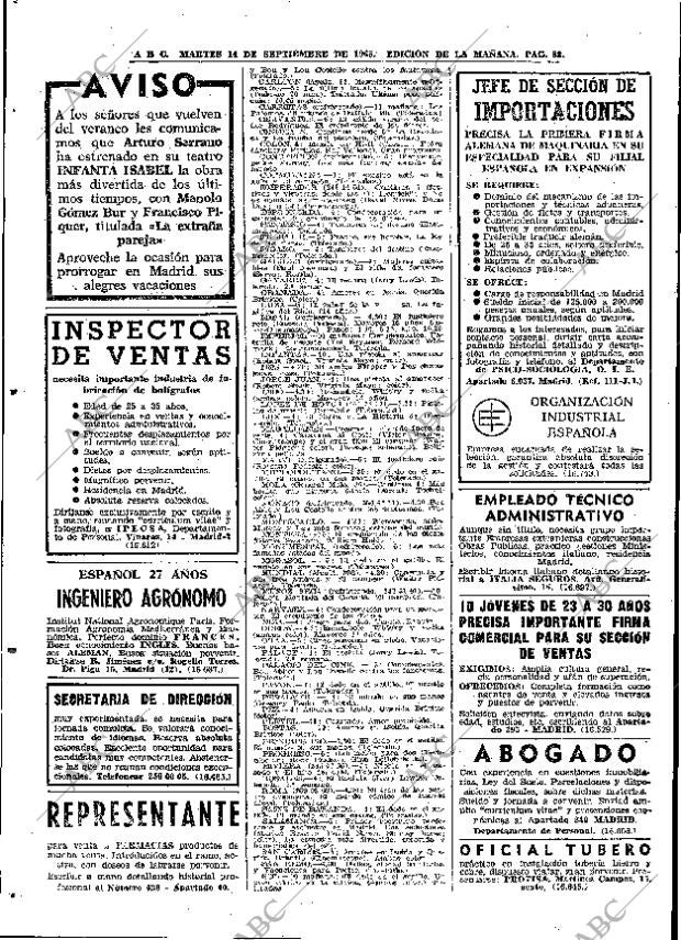 ABC MADRID 14-09-1965 página 80