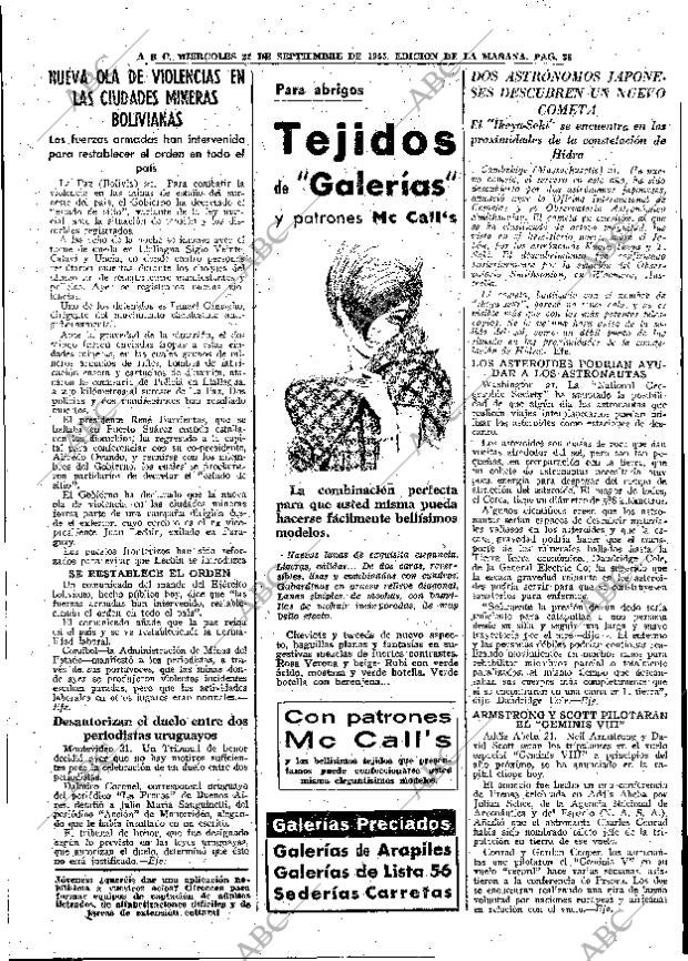 ABC MADRID 22-09-1965 página 38