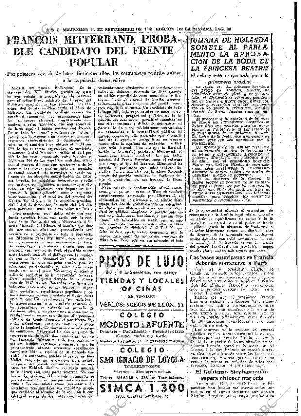 ABC MADRID 22-09-1965 página 39