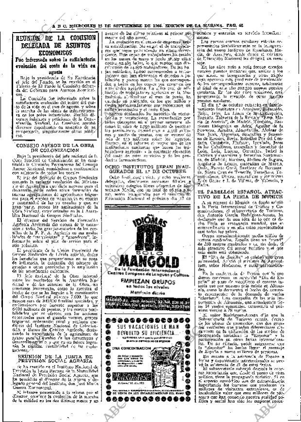 ABC MADRID 22-09-1965 página 45