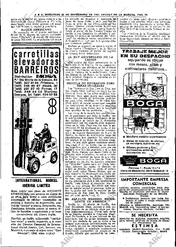 ABC MADRID 22-09-1965 página 56