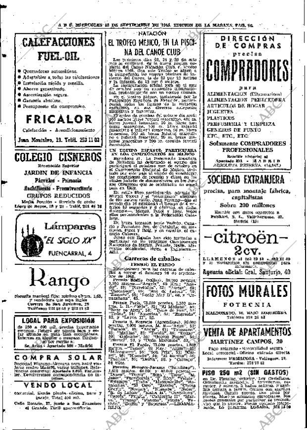 ABC MADRID 22-09-1965 página 66