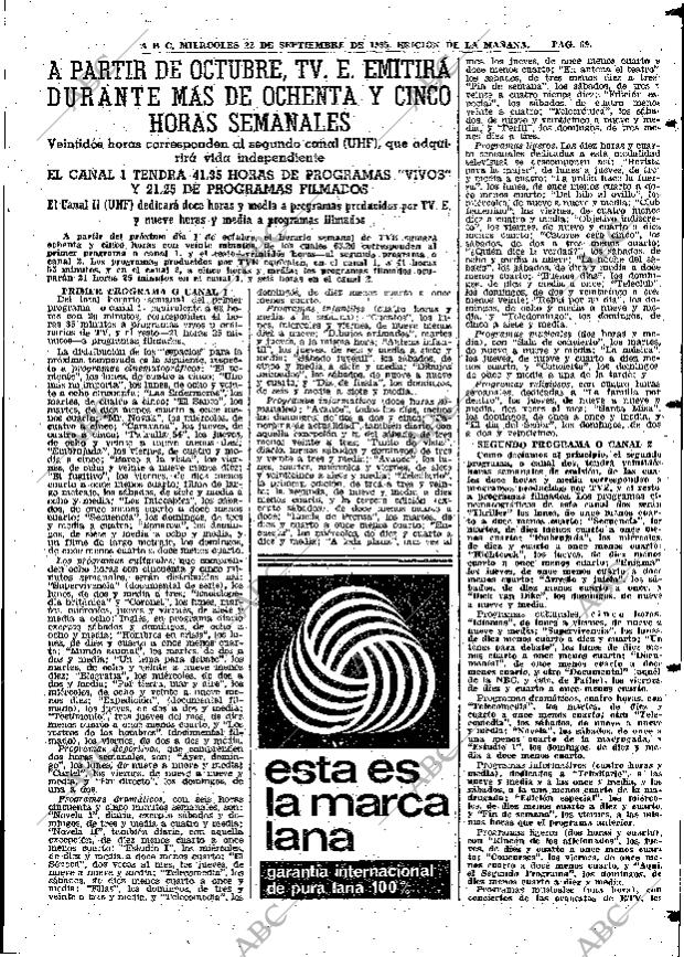 ABC MADRID 22-09-1965 página 69