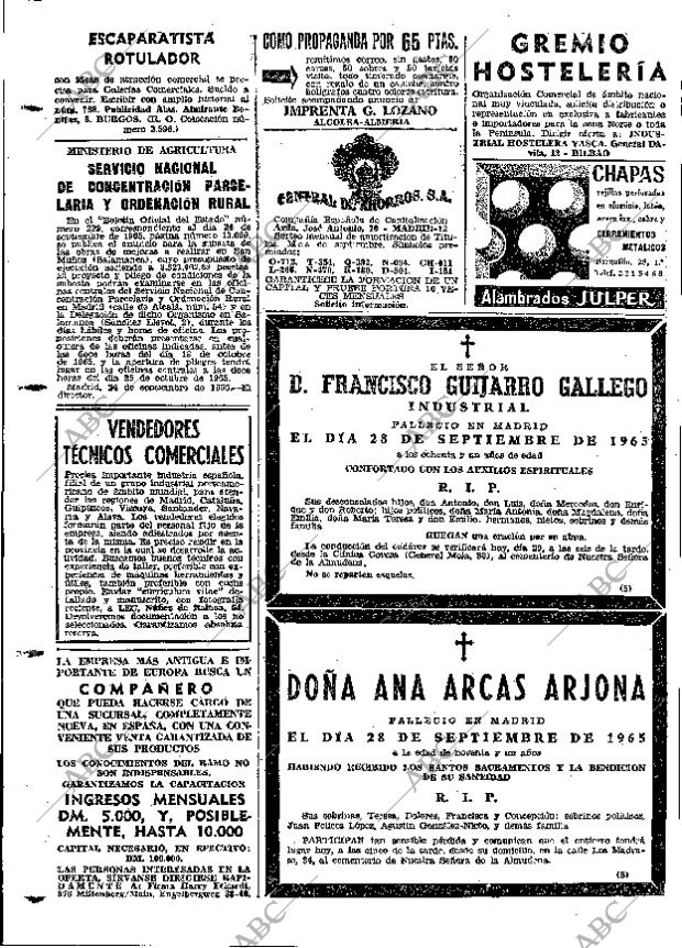 ABC MADRID 29-09-1965 página 110