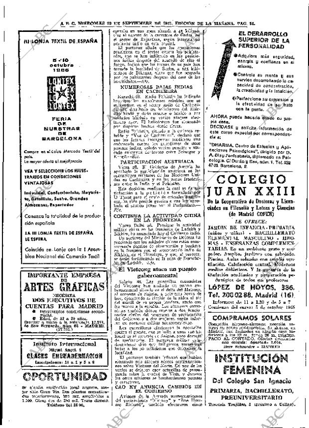 ABC MADRID 29-09-1965 página 54