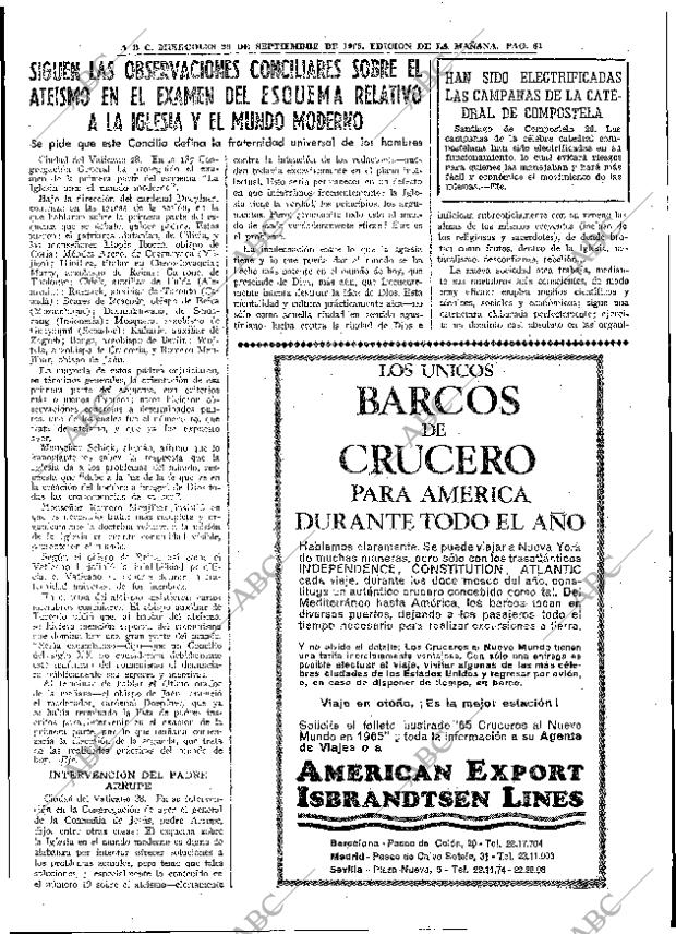 ABC MADRID 29-09-1965 página 61