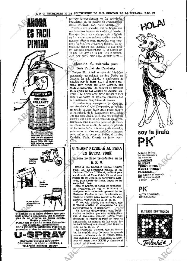 ABC MADRID 29-09-1965 página 62