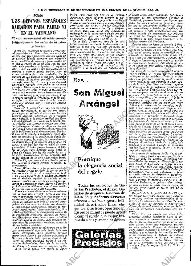 ABC MADRID 29-09-1965 página 64