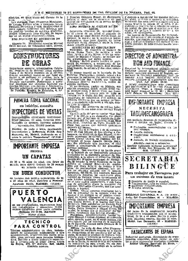 ABC MADRID 29-09-1965 página 68