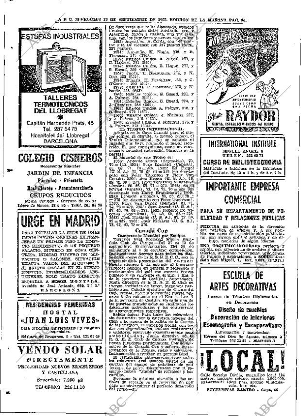 ABC MADRID 29-09-1965 página 86