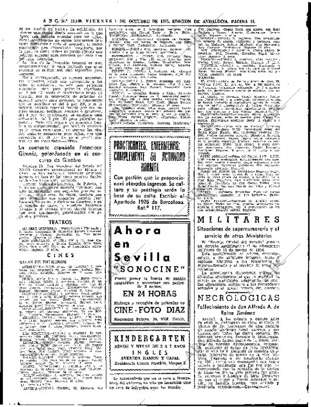 ABC SEVILLA 01-10-1965 página 54