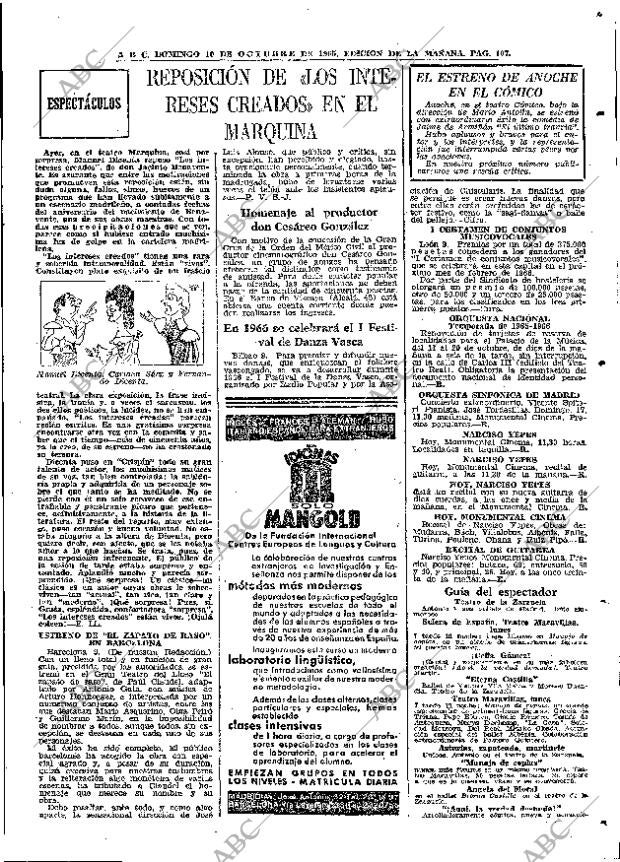 ABC MADRID 10-10-1965 página 107