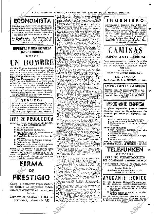 ABC MADRID 10-10-1965 página 109