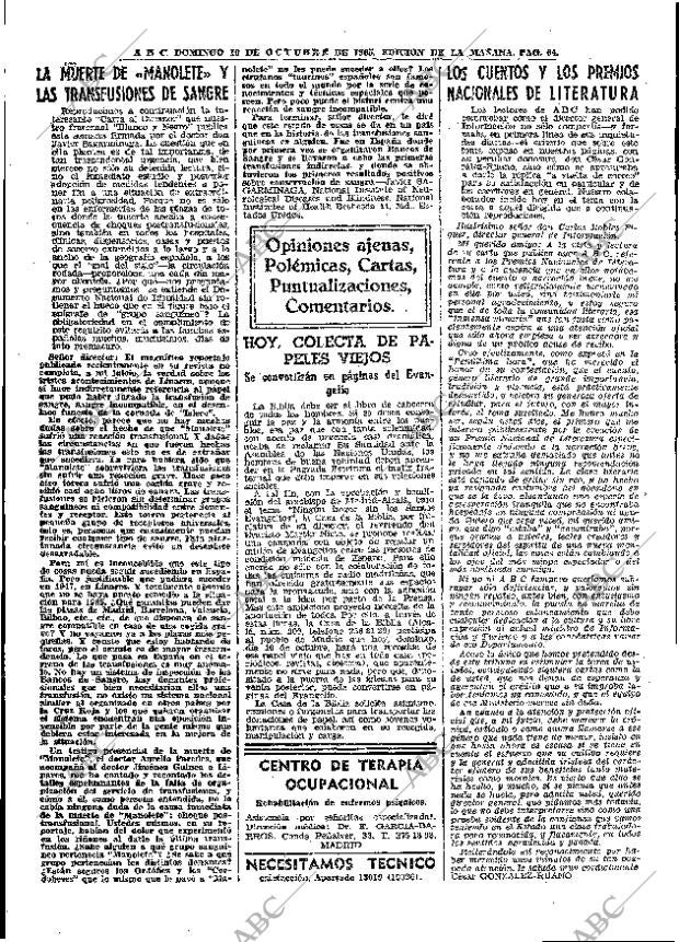 ABC MADRID 10-10-1965 página 64