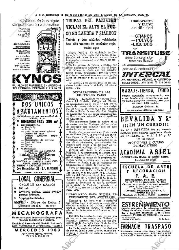 ABC MADRID 10-10-1965 página 70