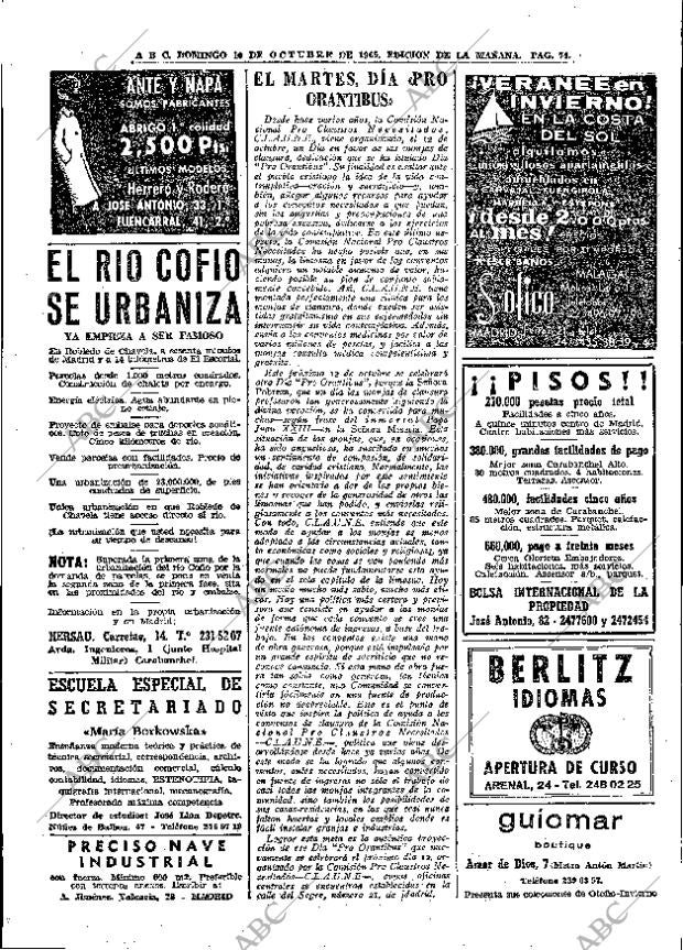 ABC MADRID 10-10-1965 página 74