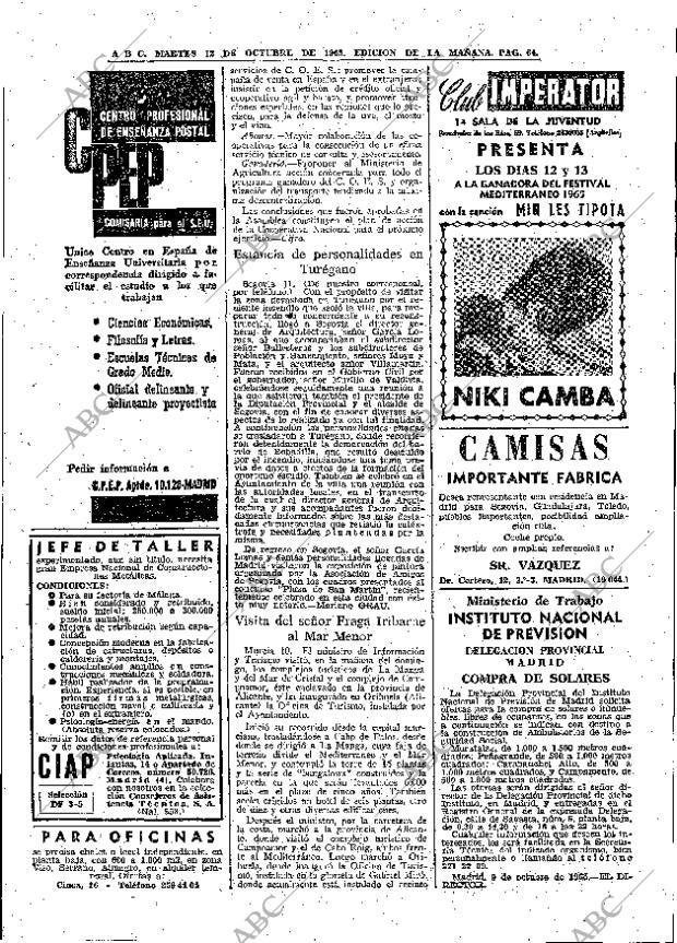ABC MADRID 12-10-1965 página 64