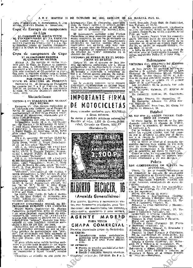 ABC MADRID 12-10-1965 página 84