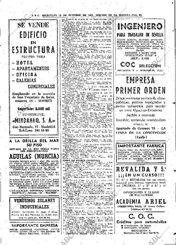 ABC MADRID 13-10-1965 página 89