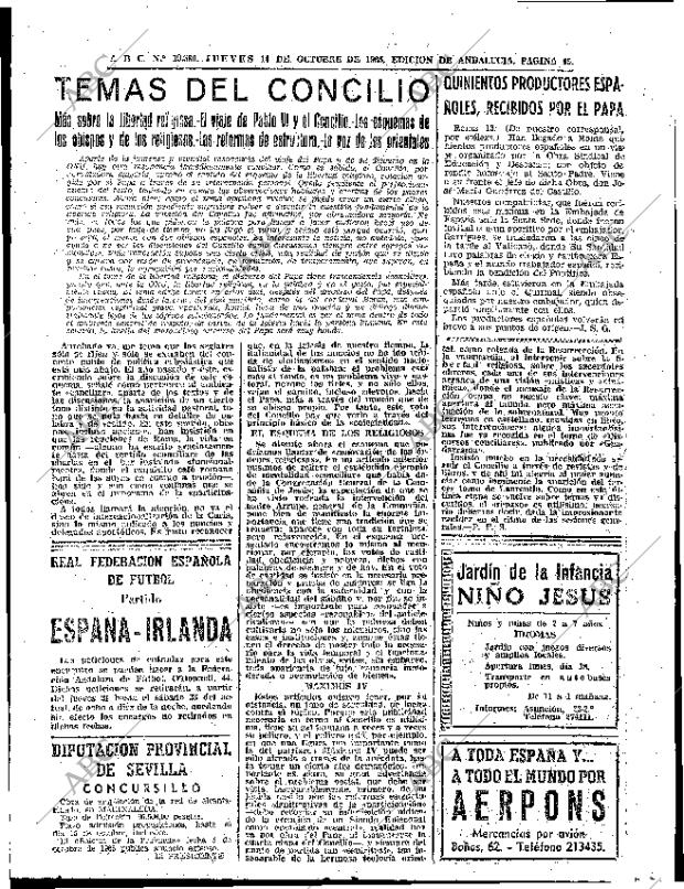 ABC SEVILLA 14-10-1965 página 45