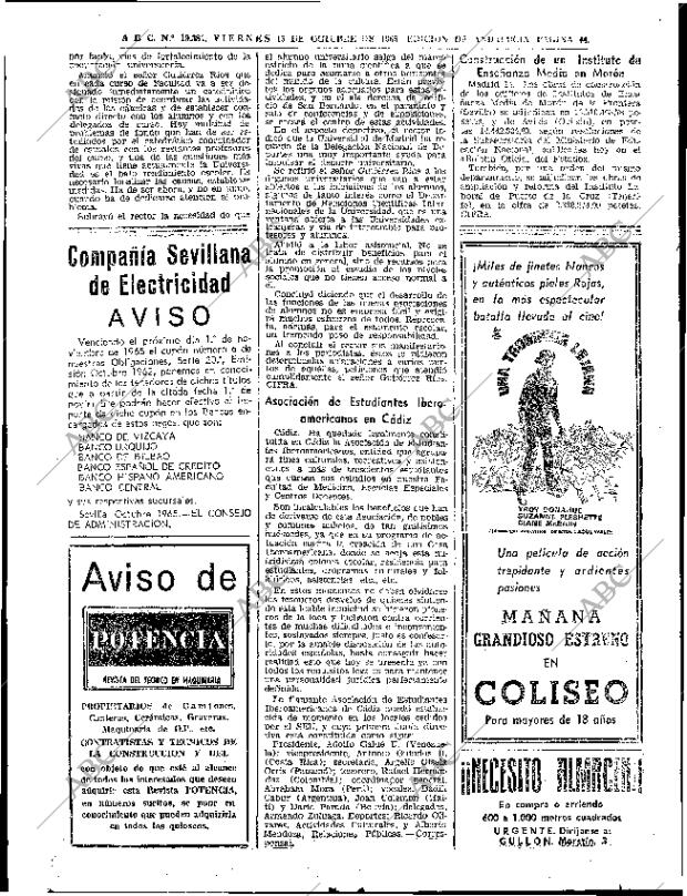 ABC SEVILLA 15-10-1965 página 44