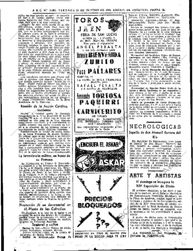 ABC SEVILLA 15-10-1965 página 52