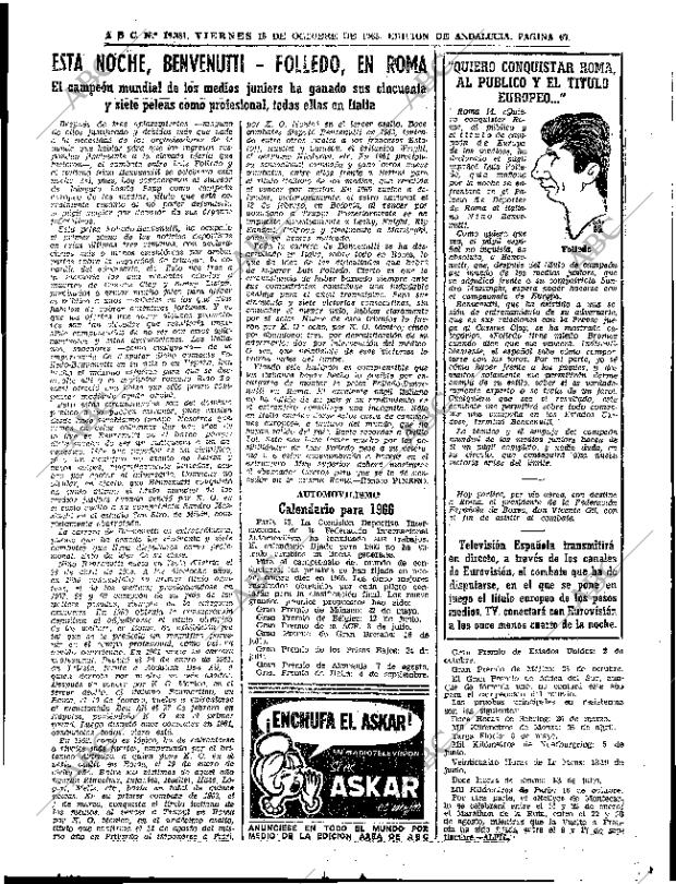 ABC SEVILLA 15-10-1965 página 67