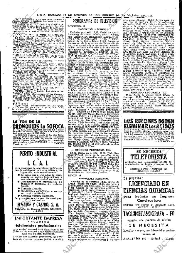 ABC MADRID 17-10-1965 página 114