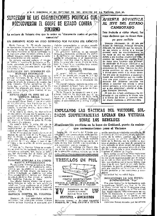 ABC MADRID 17-10-1965 página 67