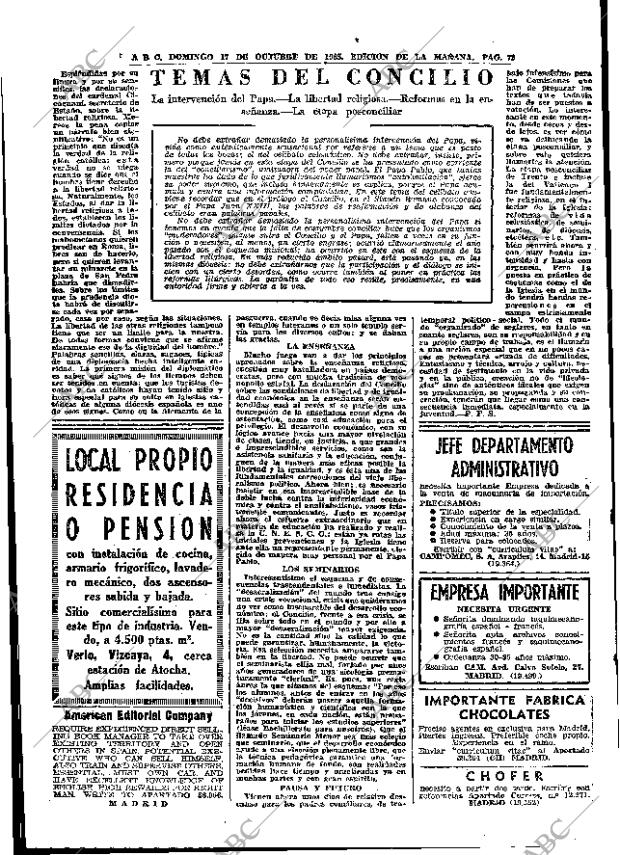 ABC MADRID 17-10-1965 página 72