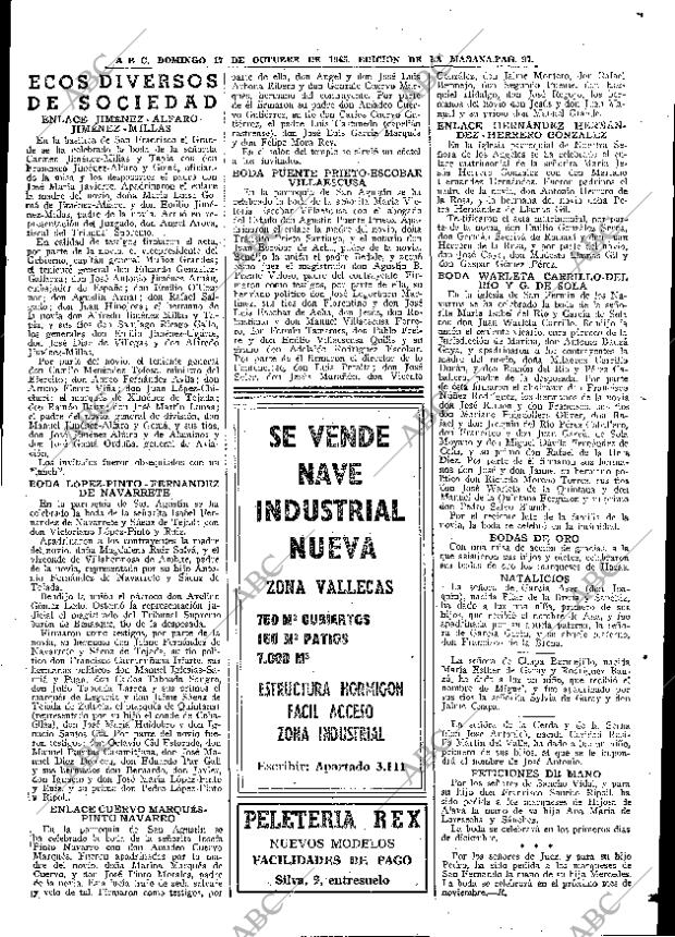 ABC MADRID 17-10-1965 página 97