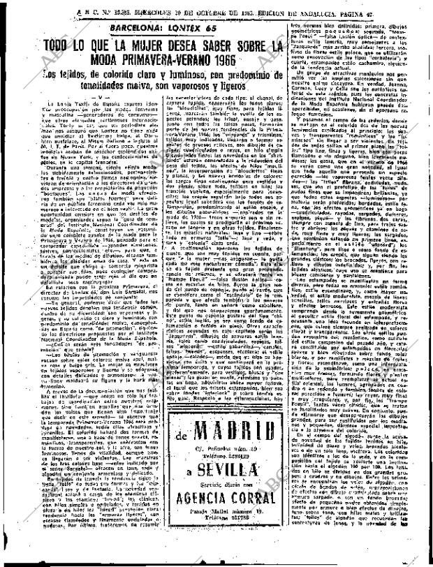 ABC SEVILLA 20-10-1965 página 47