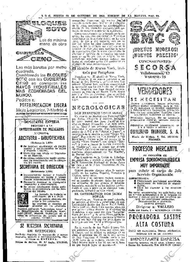 ABC MADRID 21-10-1965 página 68