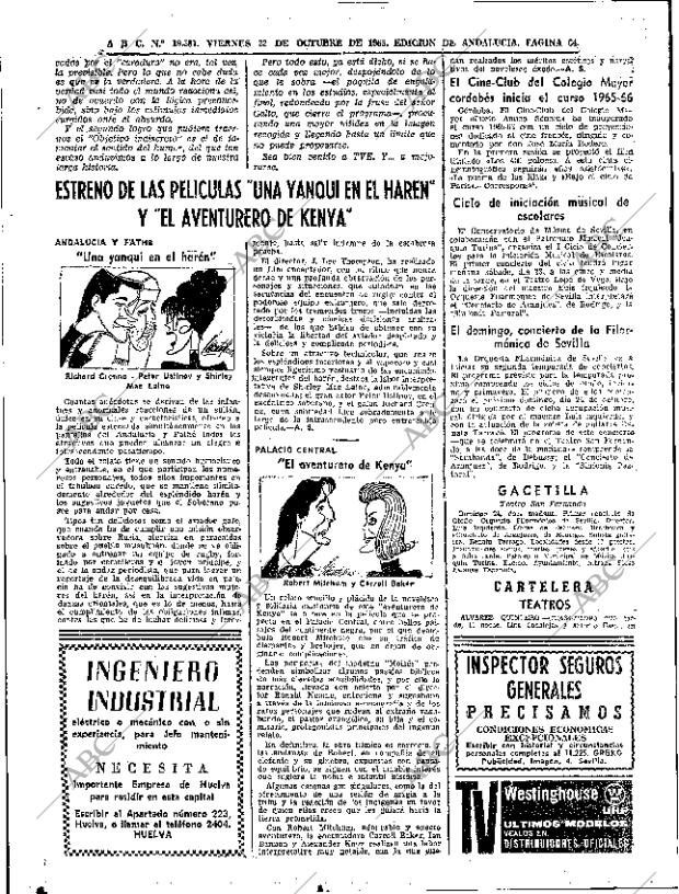ABC SEVILLA 22-10-1965 página 64