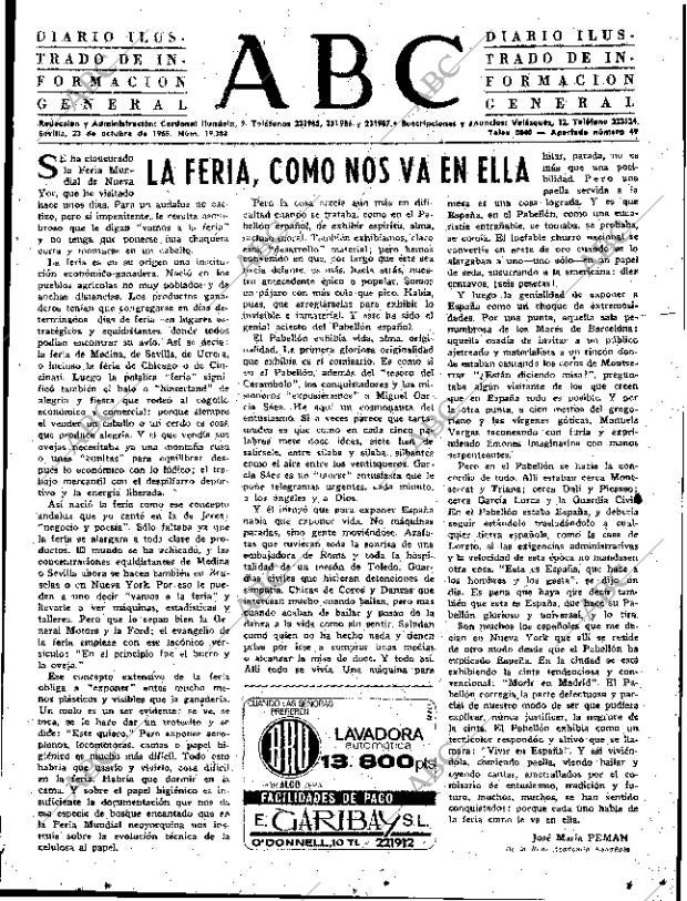 ABC SEVILLA 23-10-1965 página 3