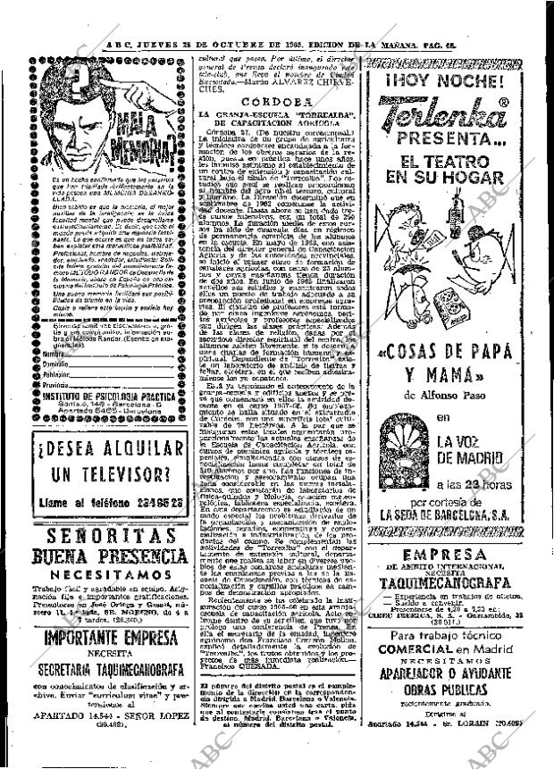 ABC MADRID 28-10-1965 página 68