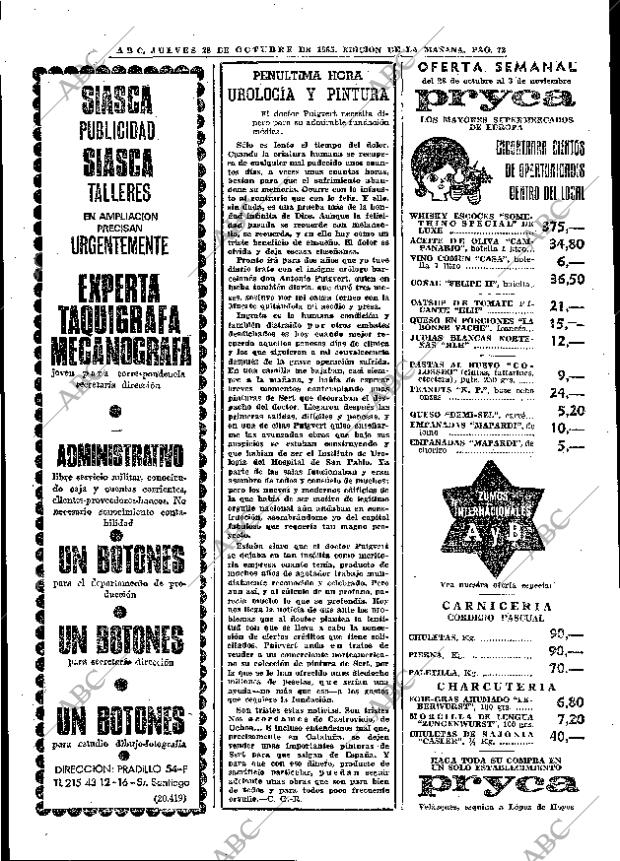 ABC MADRID 28-10-1965 página 72