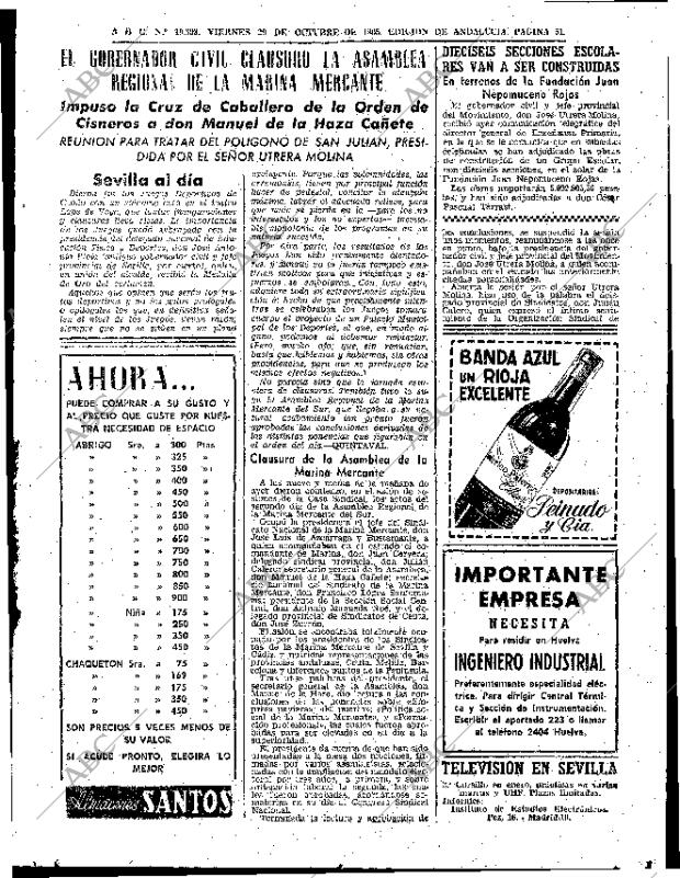 ABC SEVILLA 29-10-1965 página 51