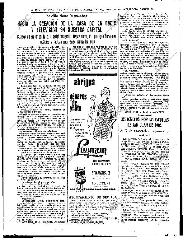 ABC SEVILLA 29-10-1965 página 61