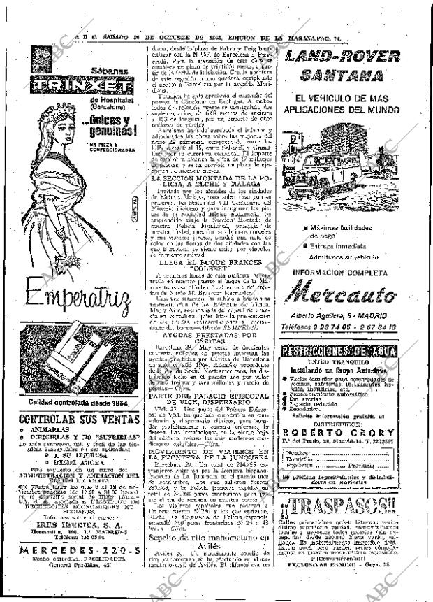 ABC MADRID 30-10-1965 página 74