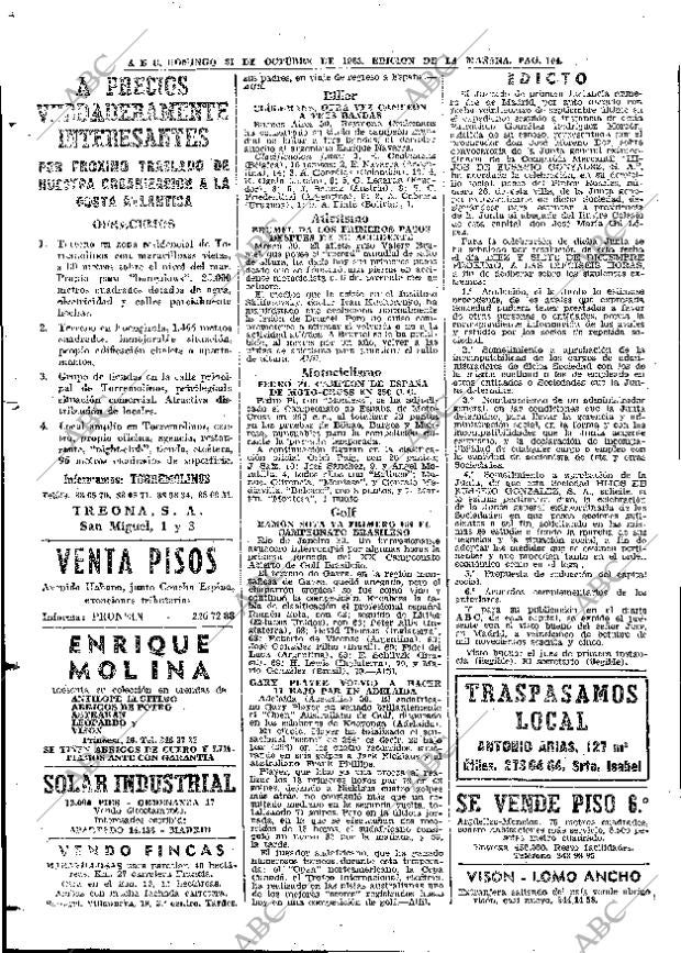 ABC MADRID 31-10-1965 página 104